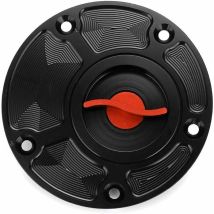 Moto Bouchon de réservoir d'Essence à Dégagement Rapide de copéticion pour Yamaha FZ1 FZ6 FZR YZF R1 R6 YSR50 Fazer (Rouge/noir)