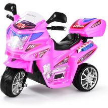 Moto Cavalcabile per Bambini, Moto Elettrica Giocattolo con Musica Incorporata, Moto a 3 Ruote con Caricabatteria Perfetta per Bambini, 82 x 36 x
