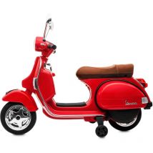 Playkin - Moto electrica niños vespa red oficial bateria 6V recargable triciclo +3 años