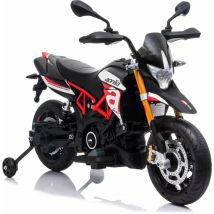 Moto Elettrica per Bambini 12V con Licenza Aprilia Dorsoduro Rossa
