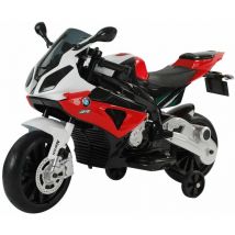 Moto Elettrica per Bambini 12V con Licenza BMW rr Nero e Rosso