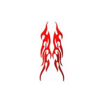 Memkey - Moto Flamme Autocollant Hot Rod Fire Stickers Flamme Tribale Allumer Rétro Autocollants Réfléchissants Autocollant pour Moto Vélo Casque