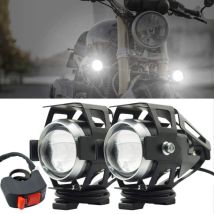 Moto Phare Lampe Supplémentaire U5 Moto Avant Antibrouillard Projecteur Led Moto 125w 3000lm Moto Quad Vélo