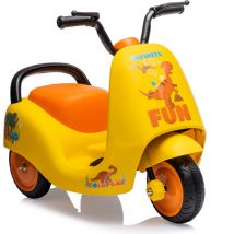 Lunsy - Moto scooter électrique pour enfants,Voiture électrique 6V4AH 3801 . 3 roues et topcase Jaune