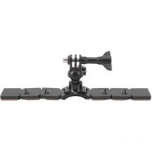 Moto sport caméra casque menton stand 3 sections amovible double face adhésif 360 degrés rotation