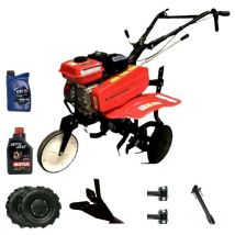 Motobineuse Motoculteur Manuel 7CV 3V avec accessoires + huile