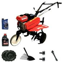 Motobineuse Motoculteur Manuel de démarrage 7CV 3v avec pommes de terre + huile