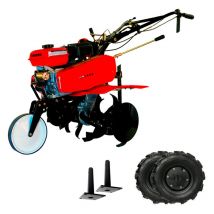 Sakawa - Motocoltivatore a. Elettrico 7CV 3v + Ruote 500x10 + Mangoni Lunghi