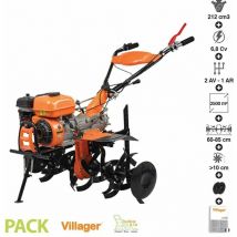 Villager - Motoculteur thermique 6,8 cv charrue incluse vitesses 2AV 1AR vtb 8422