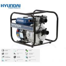 Motopompa/Pompa autoadescante 80m mandata unica 50mm (2 / 2 inch) doppia mandata 2x 38mm (1,5 / 1,5 Inch) Hyundai 35605
