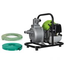 Vito - Motopompe thermique 1.5CV 43 cm3 8000 L/h Kit complet 10m Tuyaux évacuation et Aspiration
