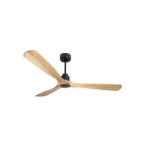 Purline - Tenerife Ring - Super destratificateur et ventilateur dc 166 cm Gris basalte pales bois clair sans Lumière 30 à 60 m²