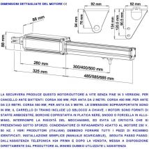 Securvera - Motore Elettromeccanico 220 v Corsa 400 mm Ricambio Cancello Elettrico Anta 2,5 Metri Sblocco a Chiave Ricambio Originale Finecorsa