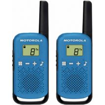 Motorola - talkie-walkie t42 bleu 4km 16 canaux écran lcd