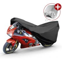 Motorradgarage Grösse m pvc - 215x95x120cm Sport schwarz