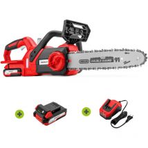 Greencut - Motosierra inalámbrica Oregon, incluye batería de litio 20V y cargador, espada 12'', velocidad máxima 5m/s, kit sierra de cadena GS200L