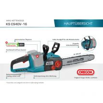 Motosierras de batería ks CS40V-16 + ks C35A-2 + ks 20V4-2 (2 pcs)