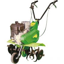 Greencat - Motozappa a scoppio 5.5 cv zappe 80 cm con retromarcia e ruotino Zolla Profi