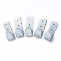 Lot de 5 crochets plats grand modèle - M048K5 - Ce produit de marque est neuf. - Mottez