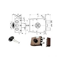Serratura Sic.Semplice Sx Pompa 30411 Mottura