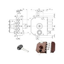 Serratura Sic.Triplice Sx Pompa 30632 Mottura