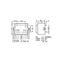 Apex - velleman 2240120M Reflector de impresión 12VA 2x24V 2x0.250A 139177