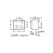 Apex - Info Games 138891 - Transformador de impresión (2,5 v, 1 x 24 v, 1 x 0,104 a)