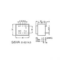 Apex - Info Games 138894 Print Transformador, 5 va, 1 x 24 v, 1 x 0.208 Amp