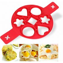 Fei Yu - Moule à crêpes en siliCône,machine à crêpes à 7 anneaux,outil de cuisine antiadhésif Anneau Maker Accessoires pour crêpes Anneau Oeuf Flip