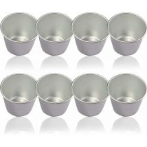 Moule à Pudding, Lot de 8 cuves à pudding en aluminium Pour Moules à Muffins, œufs, Moule à Tarte, Cuvettes, Bassins Pour la Cuisine en Bricolage Fei