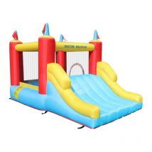 Toboggan gonflable avec toboggan gonflable Maison gonflable Château gonflable robuste pour fête d'enfants dans le jardin