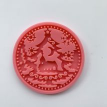 Moule en résine époxy d'arbre de Noël, moule en silicone d'orignal de Noël, moule en résine de flocon de neige(02)