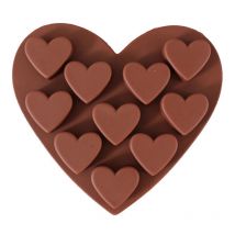 Moules à chocolat en Silicone, moules de cuisine antiadhésifs en forme de cœur, plateaux à glaçons pour gâteaux, bonbons, boules de fudge, gelée,
