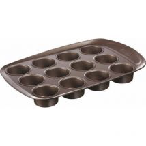 moule 12 muffins 38x25 cm en métal - asimetria - pyrex