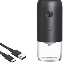Moulin à café électrique, moulin à café électrique portable, moulin à café sans fil avec réglage de mouture multiple, brosse de nettoyage incluse, usb