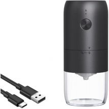 Moulin à café électrique, moulin à café électrique portable, moulin à café sans fil avec réglage de mouture multiple, brosse de nettoyage incluse, usb