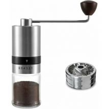 Vuszr - Moulin à café manuel avec 6 réglages réglables cnc en acier inoxydable, moulin à café à la main pour bureau, camping, voyage, cadeaux à la
