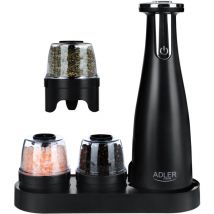 Moulin à sel et à poivre électrique Adler ensemble - 3 moulins - usb ad 4449B