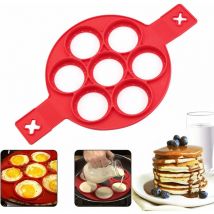 Moulle Pancake SiliCône, Pancake Maker, Antiadhésif Outil de Cuisine Anneau Maker Crêpes Accessoires Ring Egg Flip Ronds Moule à uf Fromage Egg