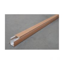 Moulure 25x40mm finition bois Hetre (au mètre) avec couvercle fixation adhesive