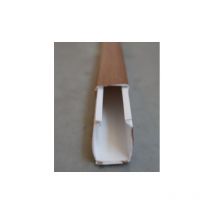 Moulure 25x40mm finition bois Noyer (au mètre) avec couvercle fixation adhesive