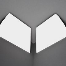 DECOSA Angle rentrant pour la moulure A80 (Stefanie) - polystyrène - blanc - 4 angles - pour mur et plafond