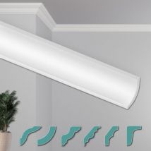 O Corniches de Plafond Modernes en Polystyrène xps Blanc, 2 Mètres Moulures Décoratives Angles: ZG19 - 48 x 48 mm, Angles prédécoupés / nk-zg - Hexim