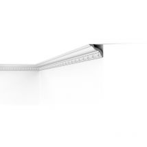 Decoflair - E10 Moulure de plafond Polystyrène expansé 75 x 75 x 2000 - 1 pièce