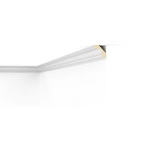 Decoflair - F2 Moulure de plafond Polyuréthane 55 x 55 x 2000 - 1 pièce