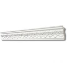 Decosa - Moulure G1 (Gabriella) - polystyrène - blanc - 50 x 50 mm - long. 2 m - 5 pces (=10 m) - blanc