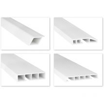 Moulures à chambre creuse pvc blanc 2m - profils spéciaux, biseautés et à clipper - hj: 251 - 45x12mm