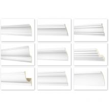 Moulures de 2 mètres, tous modèles - moulage lisse en PU, résistant aux chocs - Perfect AB: AB294 - 50x50mm