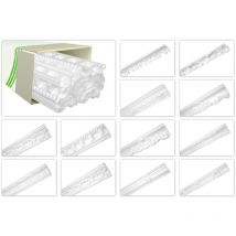 O Corniches de Plafond Classiques en Polystyrène xps Blanc, 2 Metres Moulures Décoratives: Paquet d'économie de 40 mètres, ZM3 - 62 x 54 mm - Hexim