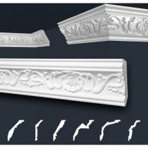 Marbet Design - Moulures de stuc à motifs blancs, eps Styropor ajustement forme, Paquets d'épargne Marbet série b: B-26 / 53x88mm, 50 Mètres / 25
